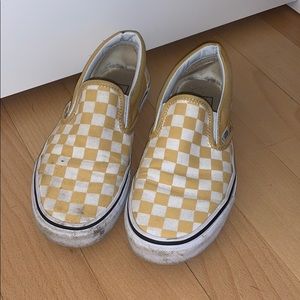 yellow checkered vans